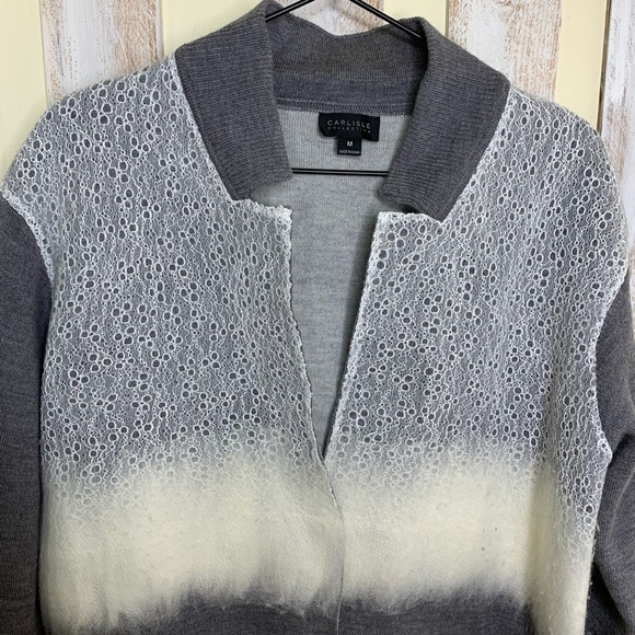 Carlisle Collection Merino Wool Cardigan Sweater - Picture 3 of 8